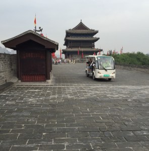 Tourist transport on Xian walls