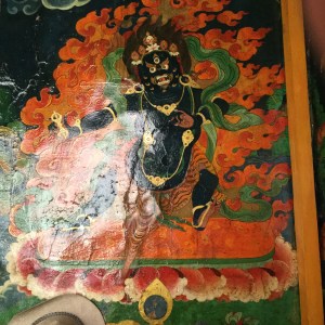 Mural in entrance porch