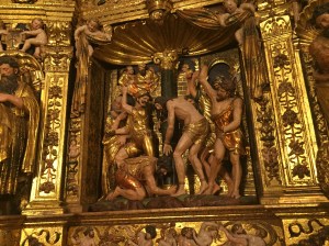 Scene from golden panel