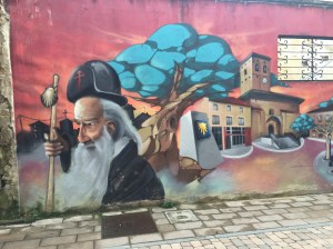 Artwork depicting historic connection to Camino