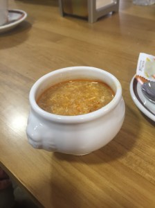 Welcome bowl of soup in Rabe De las Calzadas
