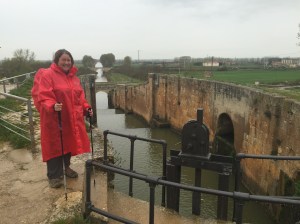 Kelly crossing the Canal at Fromista
