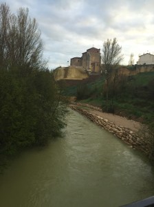 Crossing the Rio Carrion early morning