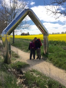 Unusual arch outside Bercianos del Real Camino