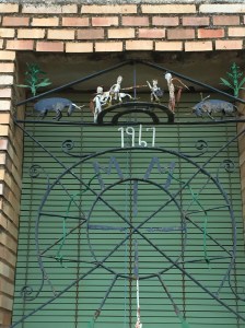 Interesting ironwork on window grille