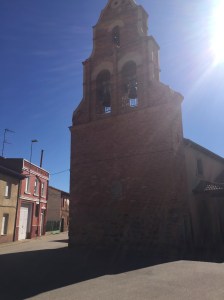 Interesting light on church at Villavante