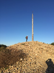 Gerry at the Cruz de Ferro