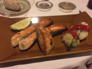 Grilled salmon at the lovely Roma Restaurant