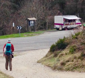 Heading to mobile cafe on Alto de Erro