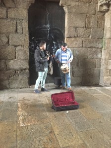 Galician piper and drummer