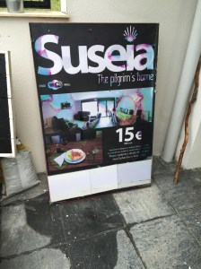 Sign outside Suseia aubergue
