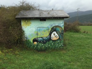 Interesting artwork on route.